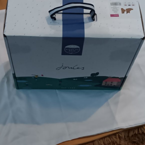 Joules Wellibob Short Ankle Rain Boot Tan Leopard Pull On - Picture 7 of 7